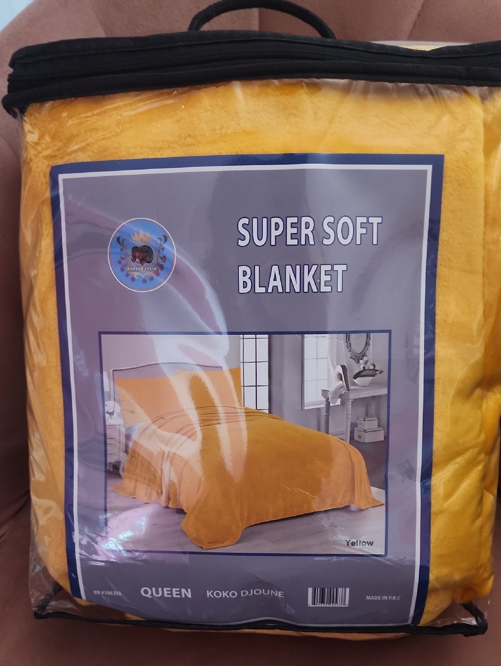 Super Soft Yellow Blanket - Queen Size